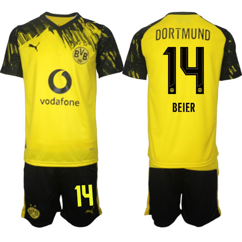 Men 2025-2026 Club Borussia Dortmund home Yellow #14 Soccer Jersey